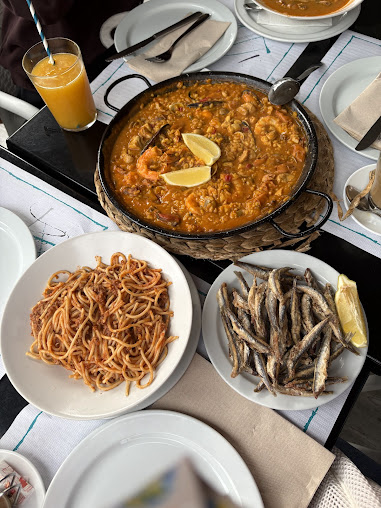 Authentic Mediterranean paella served at The Square Café, Gibraltar