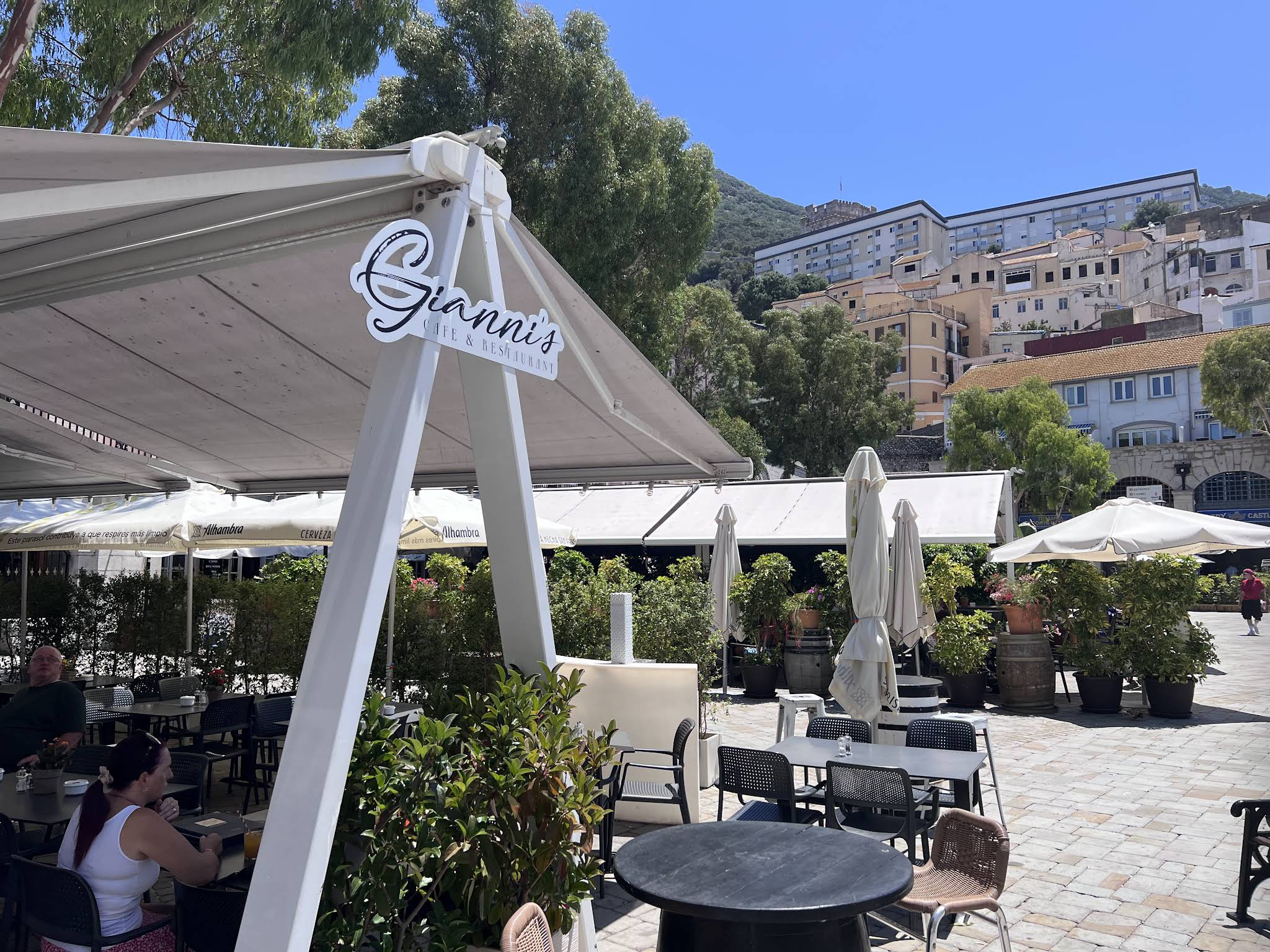 Inside The Square Café restaurant at Casemates Square, Gibraltar